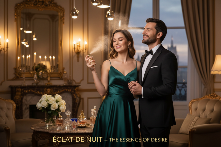 Couple Enjoying Perfume Banner